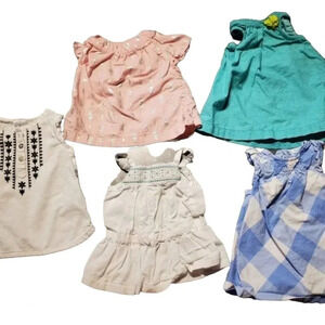 3m Boho Dresses Light 5, Baby Girl Dress Bundle, Play Dress Set